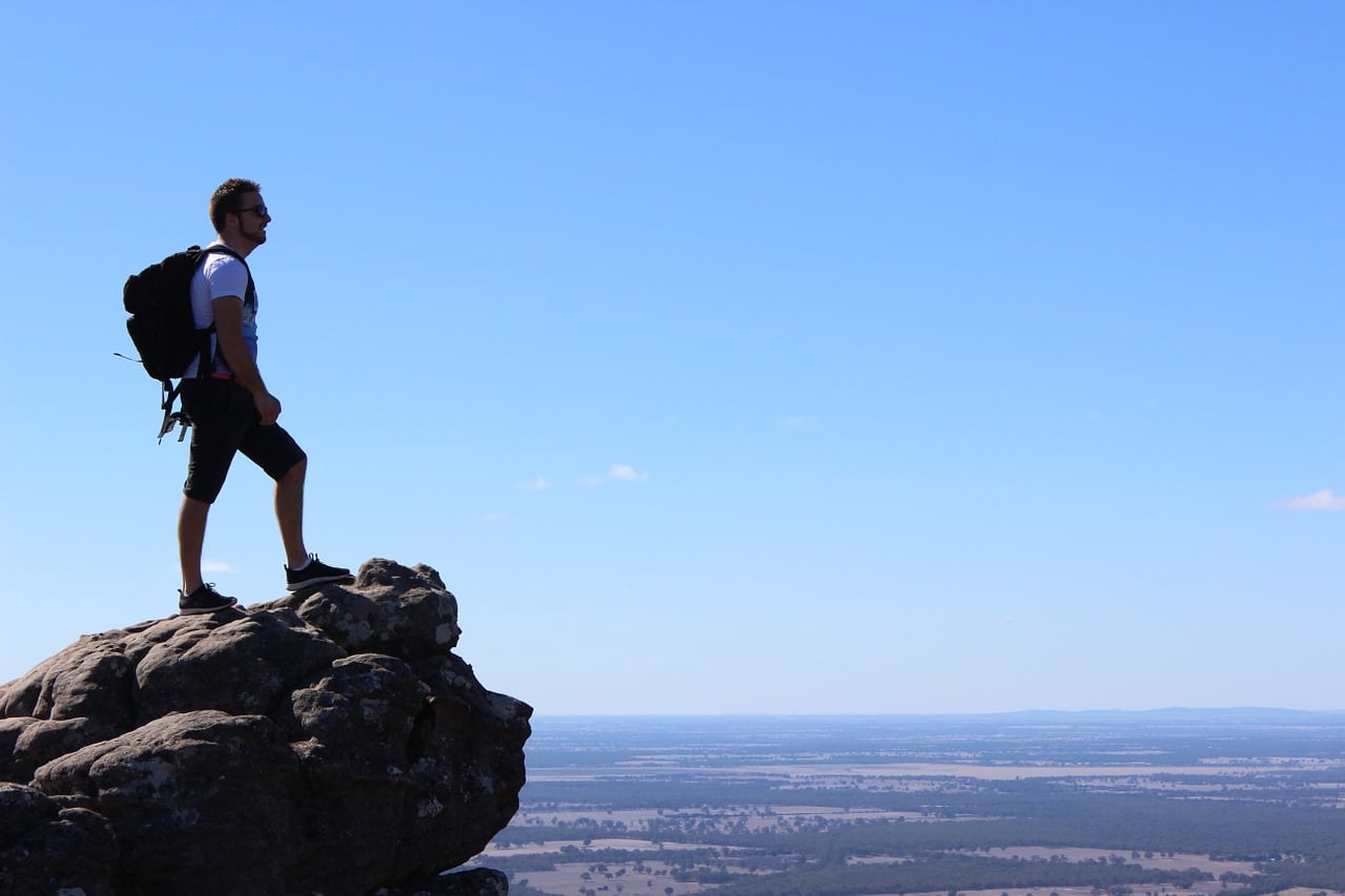 Man Standing in Potato Chip Rock